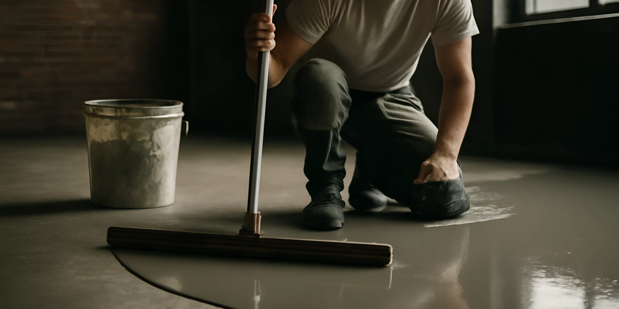 Smoothing wet concrete floor tool