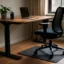 Ergonomic office chair and desk setup