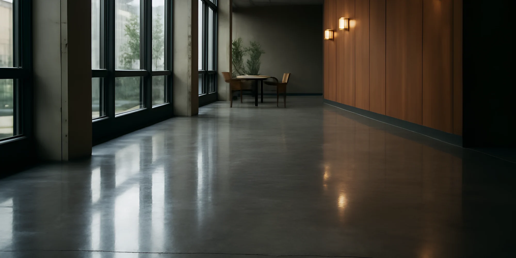 Minimalist hallway wooden wall table