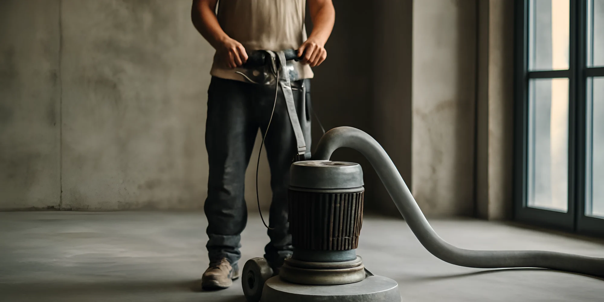 Industrial concrete floor polishing machine